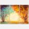 Designart - Alley Through The Park In Autumn Sunset - Traditional Canvas Wall Art Print
